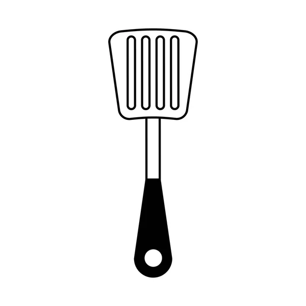 Ikona na białym tle narzędzia Łopatka Grill — Wektor stockowy