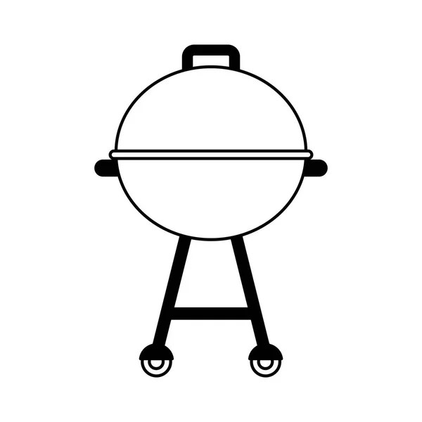 Barbecue grill icône isolée — Image vectorielle