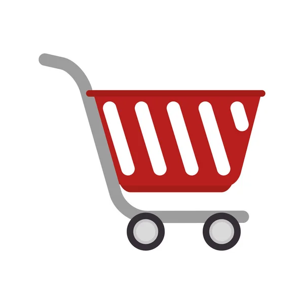 Panier shopping icône commerciale — Image vectorielle