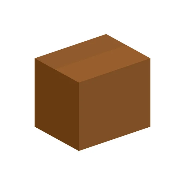 Caja de cartón icono de embalaje — Vector de stock