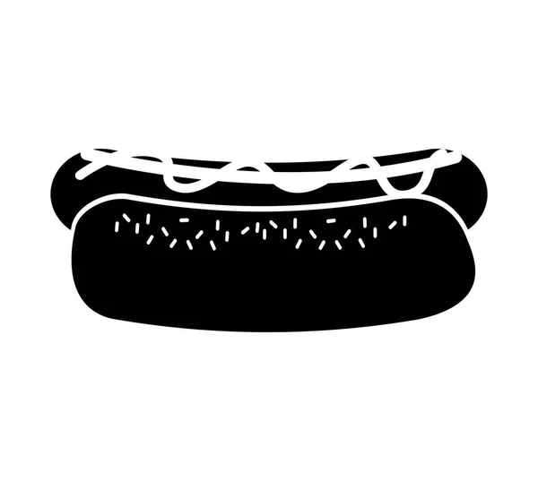 Hot dog fast food icon — Stock Vector