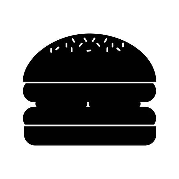 Hamburger fast food icon — Stock Vector