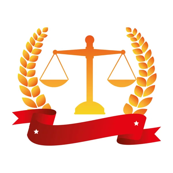 Équilibre justice isolé icône — Image vectorielle