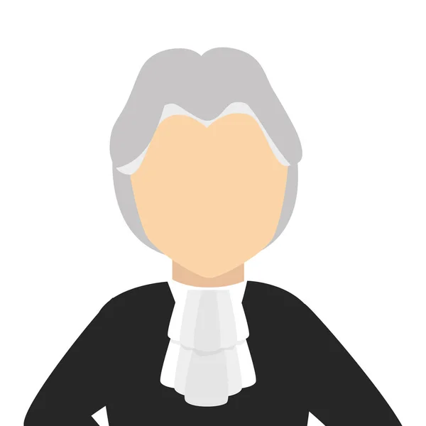 Judge avatar character icon — Stock Vector