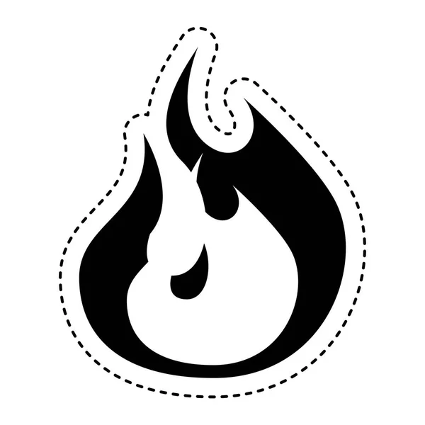 화재 불꽃 고립 된 아이콘 — 스톡 벡터