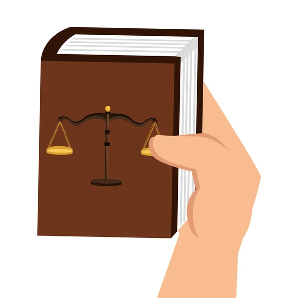 Izolované ikona knihy spravedlnost — Stockový vektor
