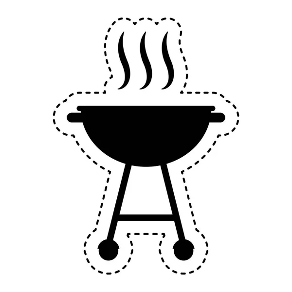 Parrilla barbacoa aislado icono — Vector de stock