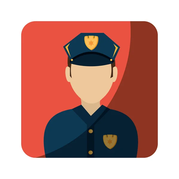 Police avatar character icon — Stock Vector