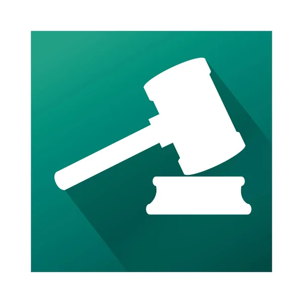 Gavel judge isolated icon — Stock Vector