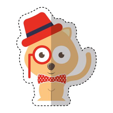 sevimli köpek karakter yenilikçi stili