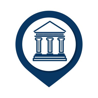 Banka binası simgesi izole edildi