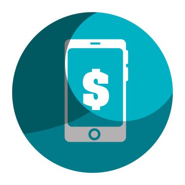 Finans app izole simgesi ile Smartphone aygıtı