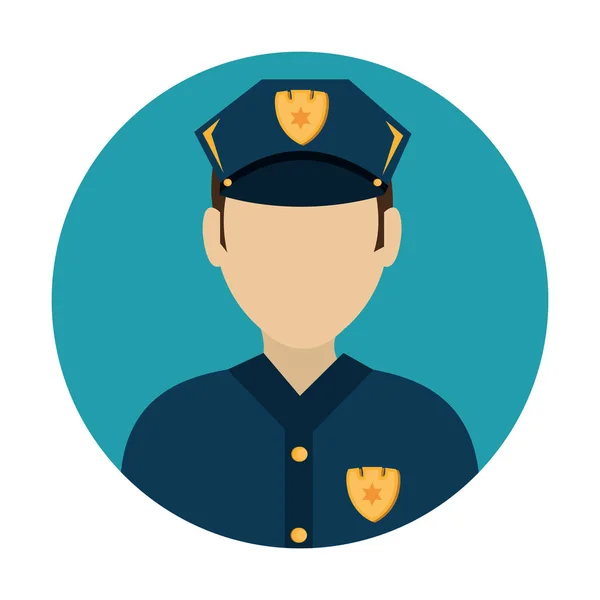 Politie avatar karakter pictogram — Stockvector