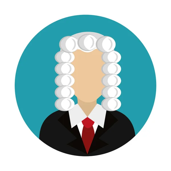 Judge avatar character icon — Stock Vector