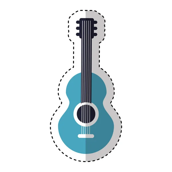 Guitar instrument isolated icon — Stock Vector