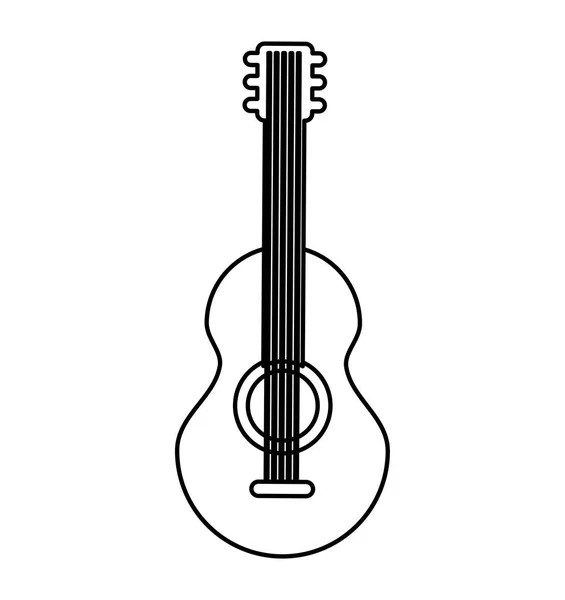 Instrumento de guitarra ícone isolado —  Vetores de Stock