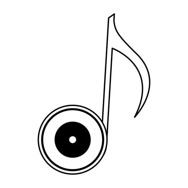 Вініл з музичною нотою — стоковий вектор