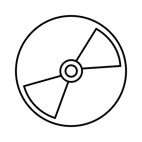 Kompakt disk isolerade ikonen — Stock vektor