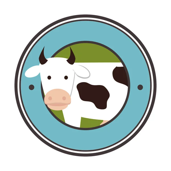 Kráva Farma zvířat ikona — Stockový vektor