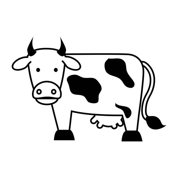 Ícone de fazenda animal de vaca — Vetor de Stock