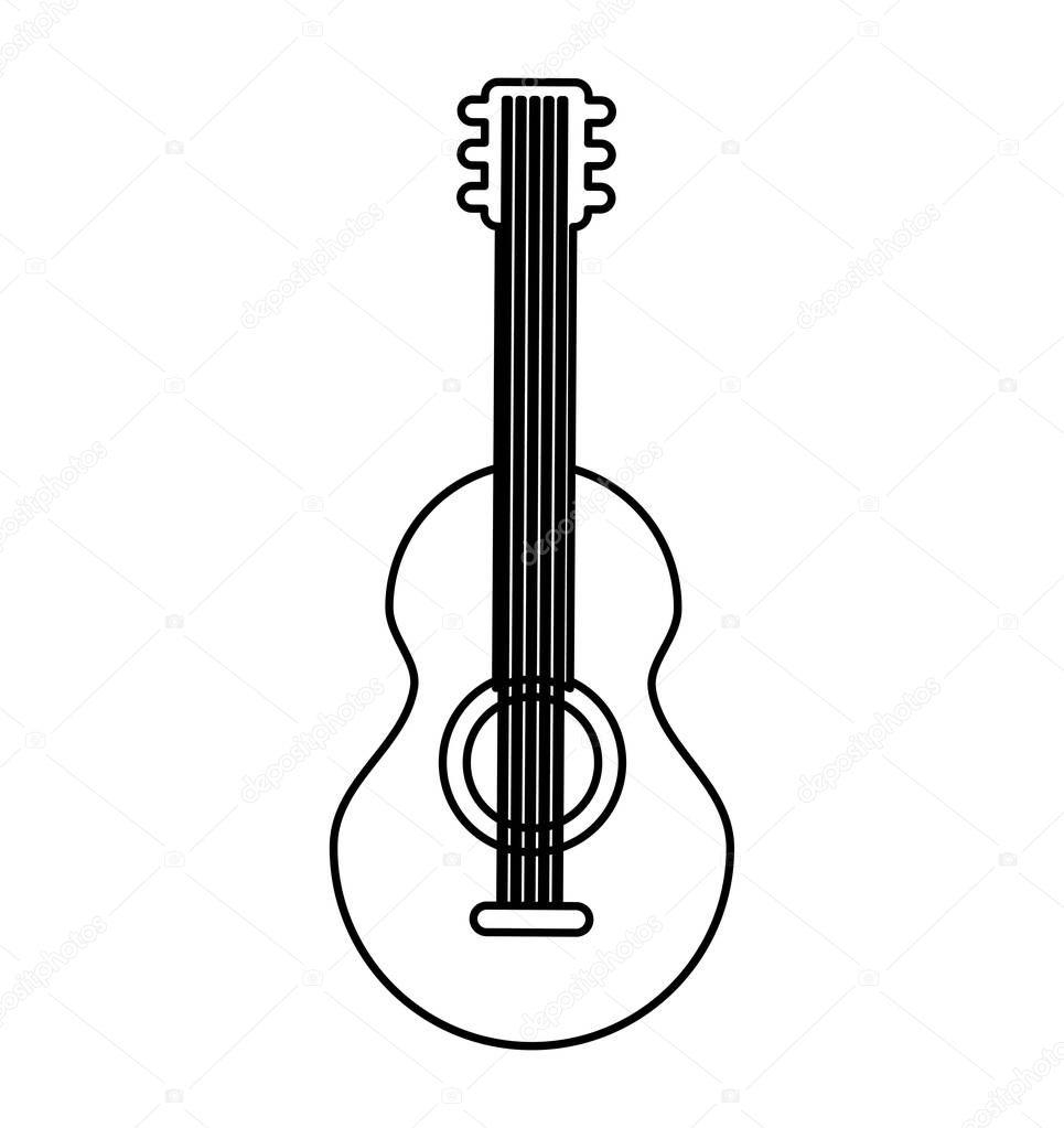 guitar instrument isolated icon