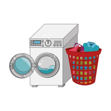 Çamaşırhane servisi Icons set