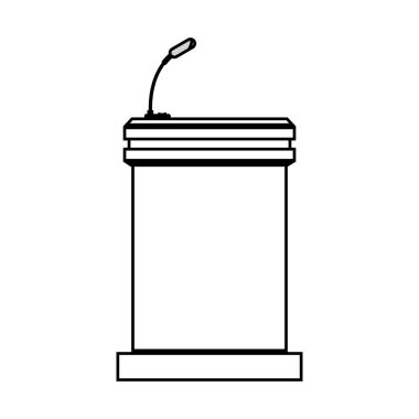 Podyum konuşma izole simgesinin