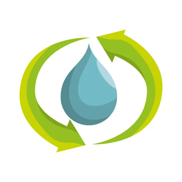Salvar o ícone de água — Vetor de Stock