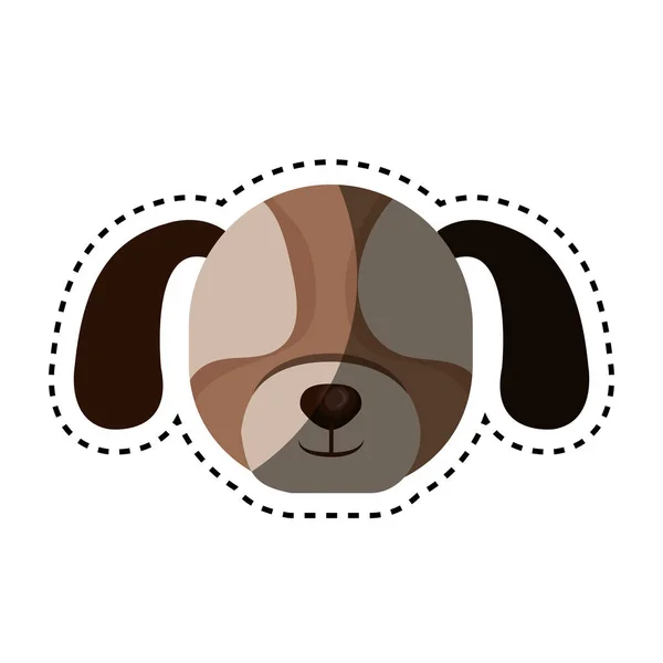 Icône isolée chien mignon — Image vectorielle