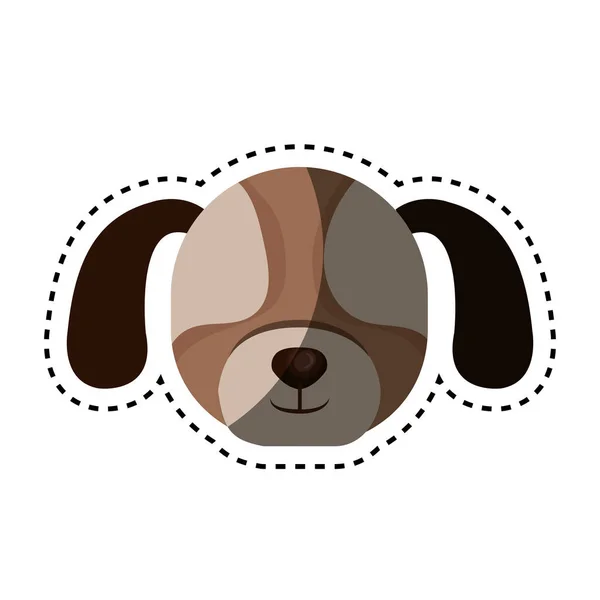 Cute dog isolated icon — Stock Vector