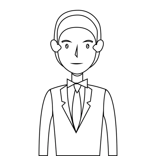 Hombre de negocios personaje avatar icono — Archivo Imágenes Vectoriales