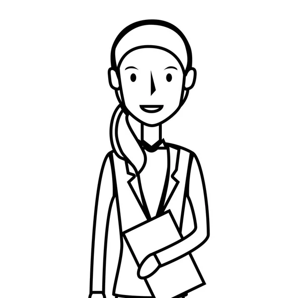 Mujer de negocios carácter avatar aislado — Vector de stock