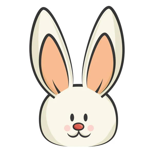 Lindo pequeño conejo animal carácter — Vector de stock