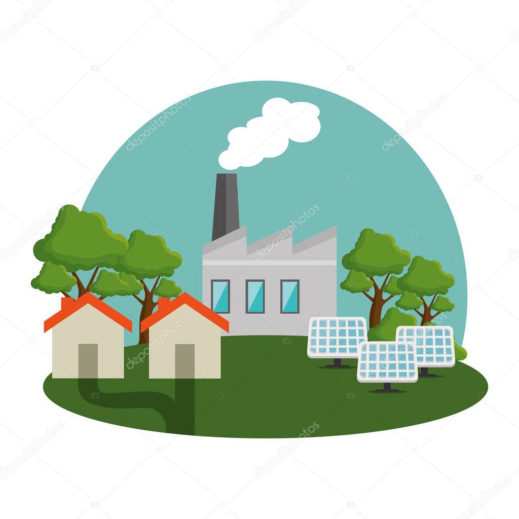 plant energy factory icon