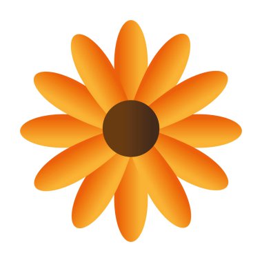 Sevimli çiçek dekoratif simgesi