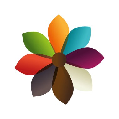 Sevimli çiçek dekoratif simgesi