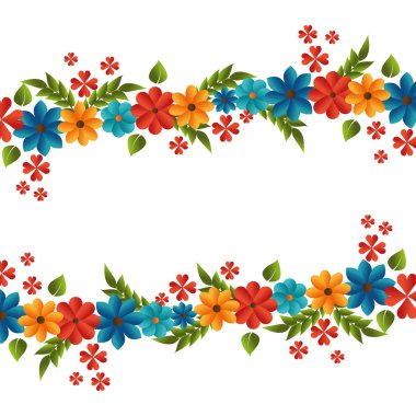 şirin çerçeve dekoratif çiçek