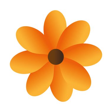 Sevimli çiçek dekoratif simgesi