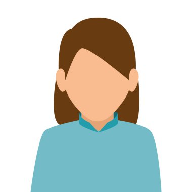 sevimli kadın karakter simgesi