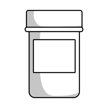 Tıp şişe izole simgesi