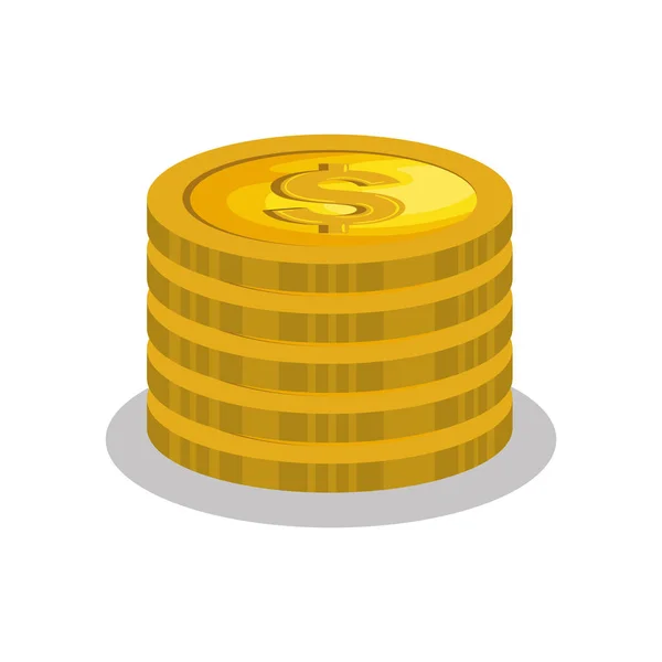 Cash geld geïsoleerde pictogram — Stockvector