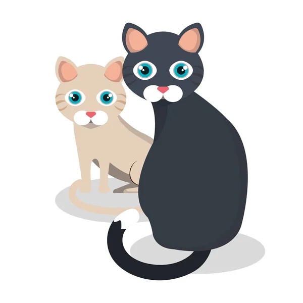 Niedliches Katzenmaskottchen — Stockvektor