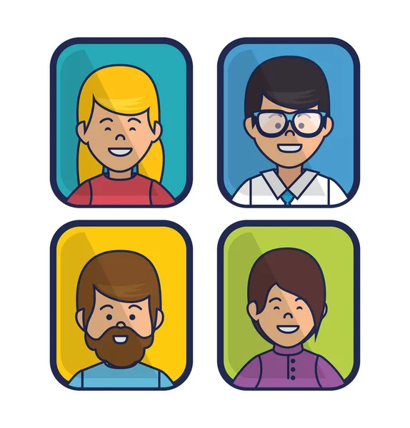 Biznes ikona avatary osób — Wektor stockowy