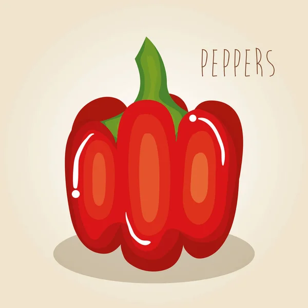 Peppers färska grönsaker-ikonen — Stock vektor