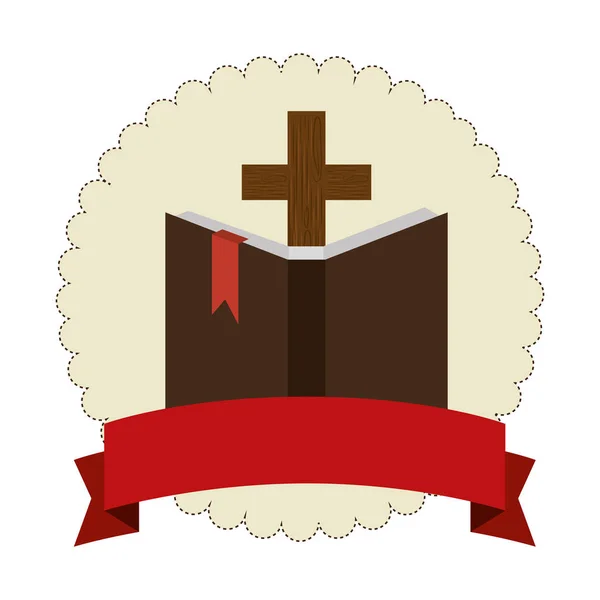 Sagrado icono de la Biblia sagrada — Vector de stock