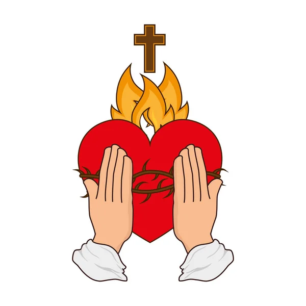 Sacred Heart of Jesus — Stock Vector
