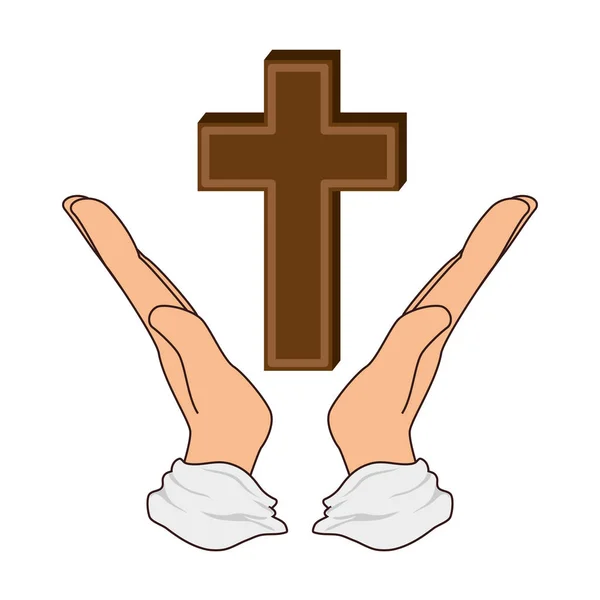 Cross vallási szimbólum ikon — Stock Vector