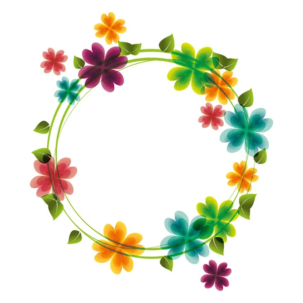 Marco lindo floral decorativo — Vector de stock