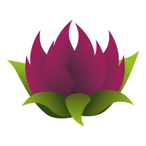 Ładny kwiat ozdobny ikona — Wektor stockowy