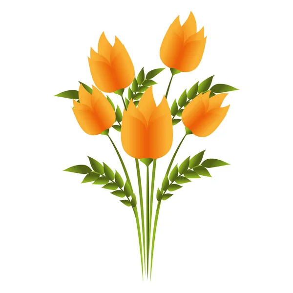 Niedliche Blume dekorative Ikone — Stockvektor
